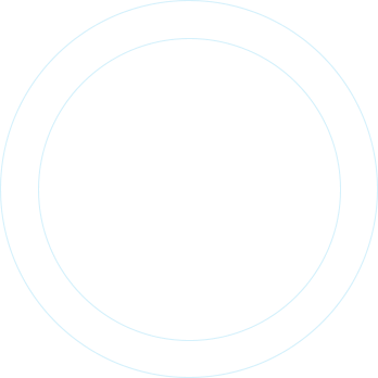 Two concentric blue circles on a black background.